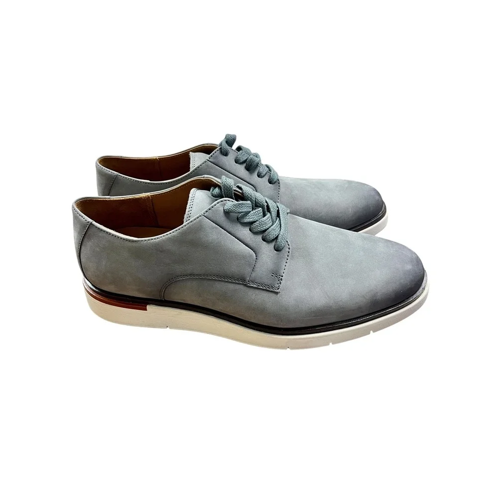 ALLEN EDMONDS Carson Hybrid Derby Men Leather Lace Up Dress Shoes Sneaker 9 Gray